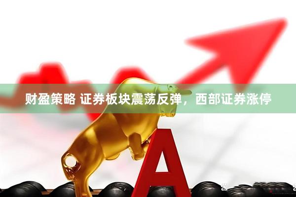 财盈策略 证券板块震荡反弹，西部证券涨停